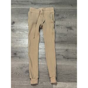 THE RANGE Vital Ribbed Jogger XS Tan Pockets Drawstring Pull On Waist EUC